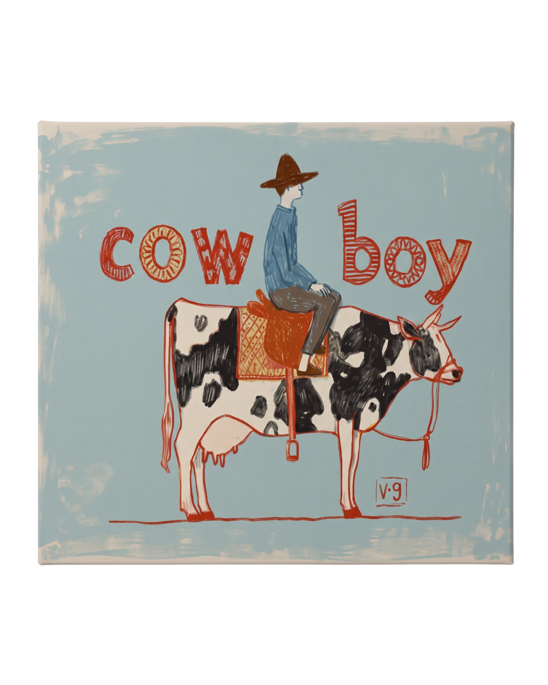 Retro Cowboy Print