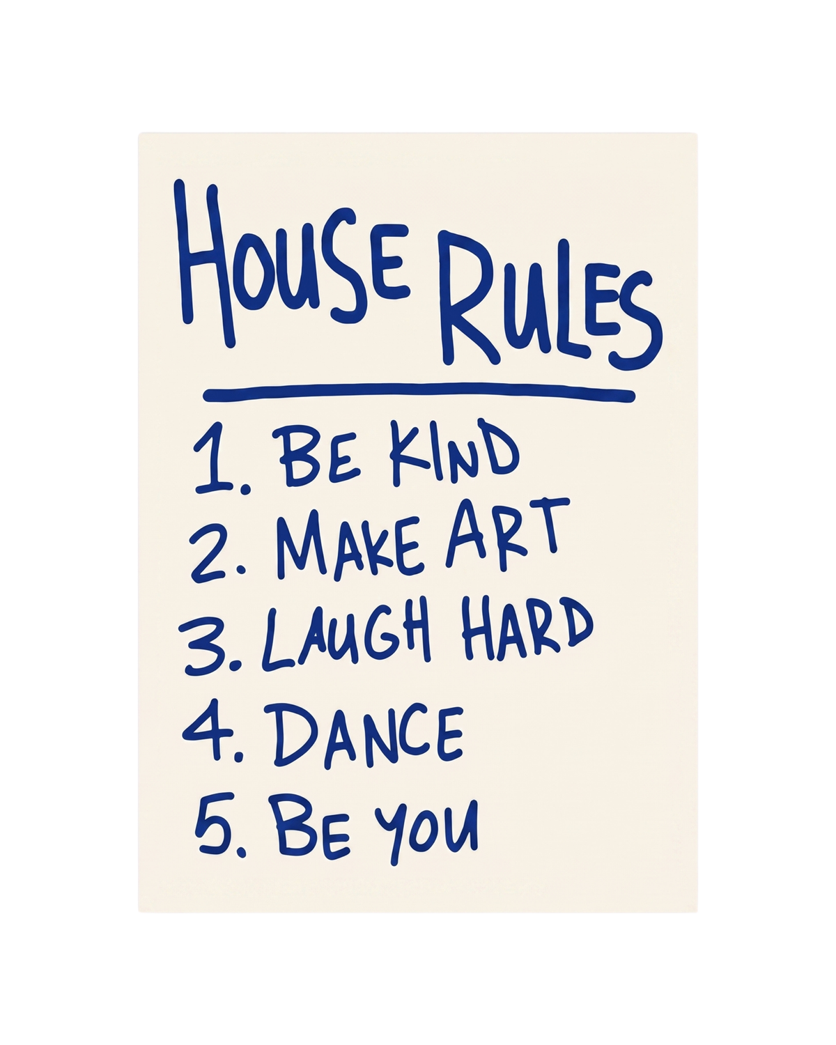 House Rules Print