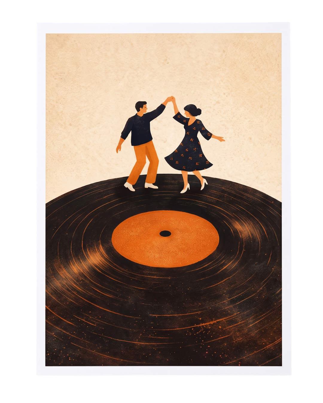 Vinyl Record Dancing Print
