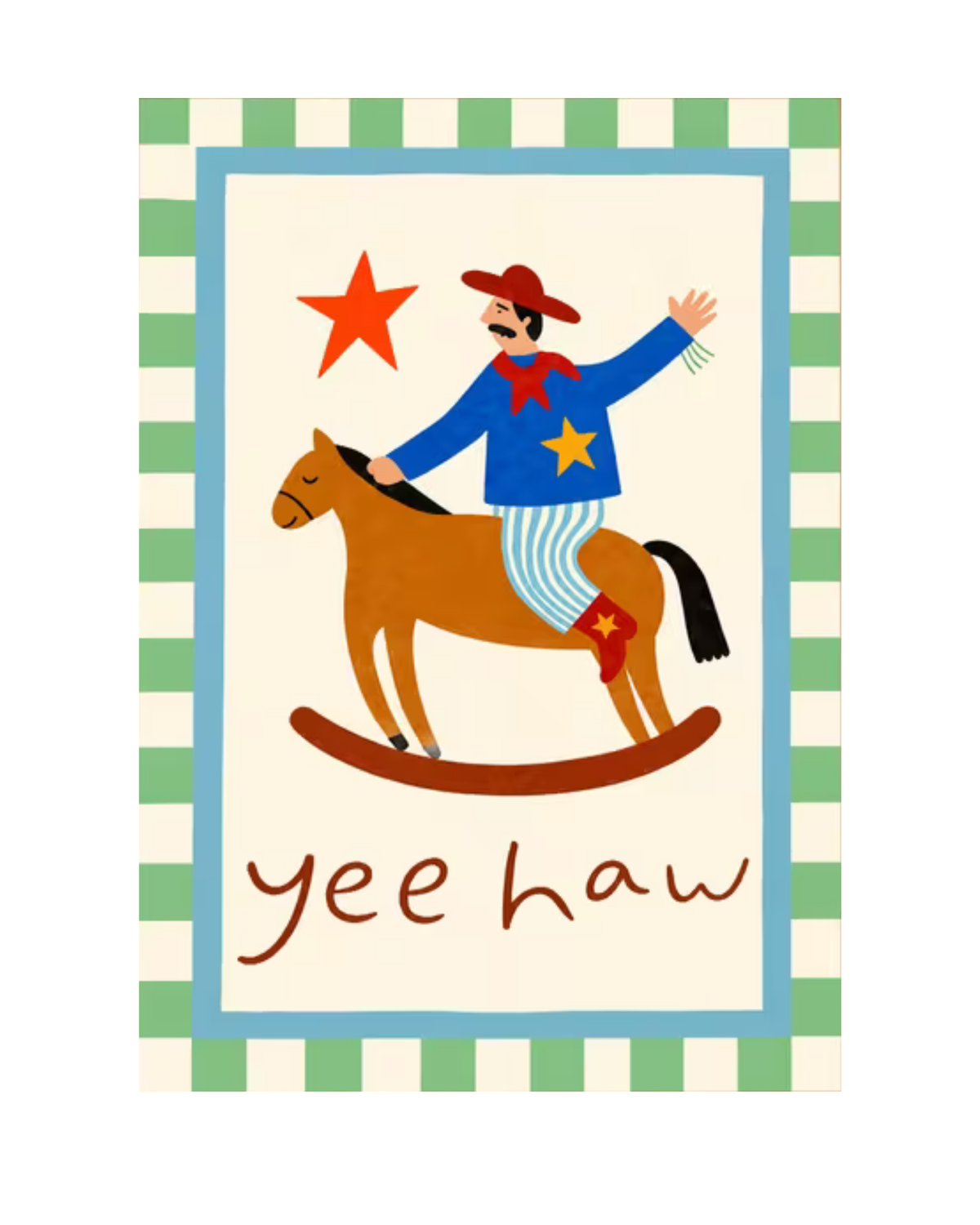 Yeehaw Cowboy Print